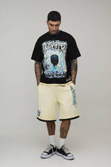 Tall Oversized Faux Hem Heavyweight Elevated Graphic T-Shirt