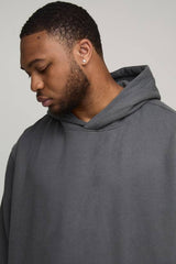 Plus Oversized Playboy Christmas License Printed Hoodie