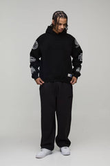 Oversized Boxy Varsity Badge Hoodie
