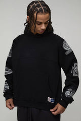 Oversized Boxy Varsity Badge Hoodie