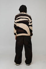 Oversized Boxy Brushed Animal Knitted Jumper