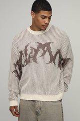 Oversized Gothic Ribbed Knitted Jumper