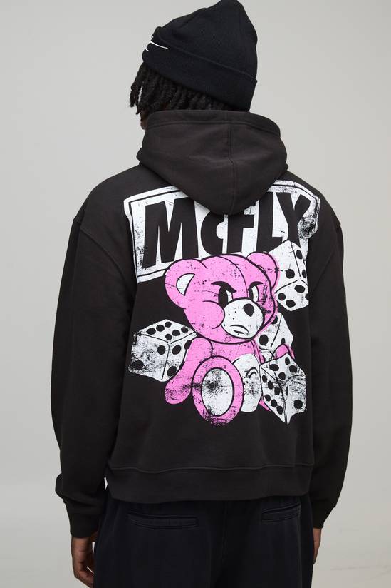 Oversized Boxy McFly License Printed Hoodie