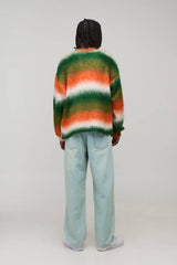 Oversized Boxy Ombre Fluffy Knitted Jumper