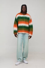 Oversized Boxy Ombre Fluffy Knitted Jumper
