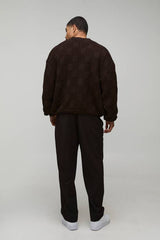Oversized Mixed Cable Knitted Cardigan
