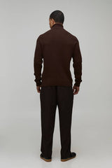 Regular Fit 1/4 Zip Raglan Funnel Neck Jumper