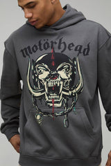 Oversized Motorhead License Printed Hoodie