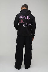 Oversized The Cure License Printed Hoodie