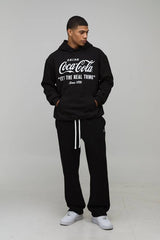 Oversized Coca-Cola License Printed Hoodie