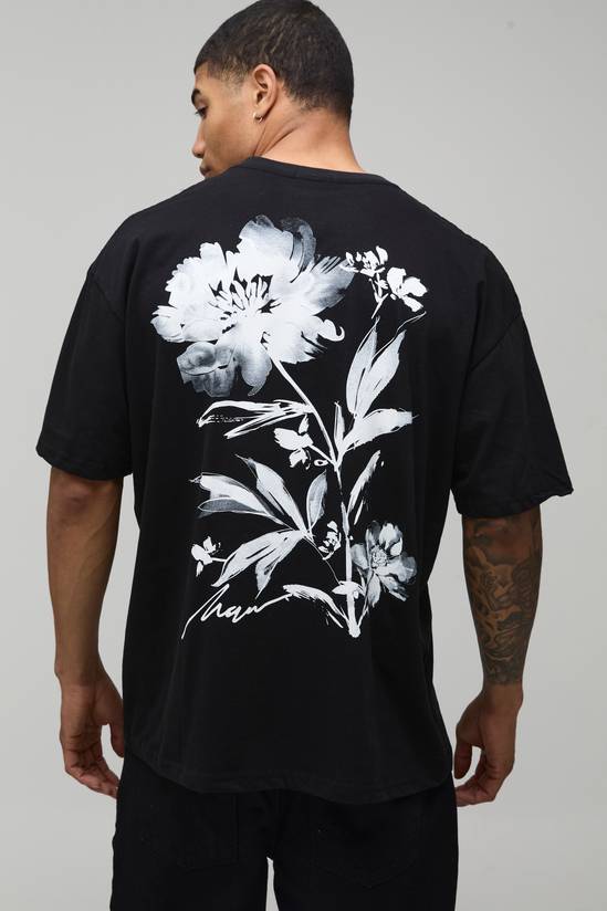 Oversized Floral Printed T-Shirt