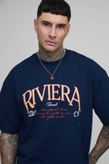 Tall Riviera Print Oversized T-shirt