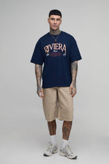 Tall Riviera Print Oversized T-shirt
