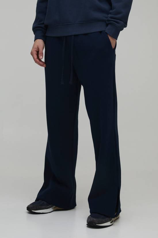 Baggy Flared Fit Split Hem Joggers