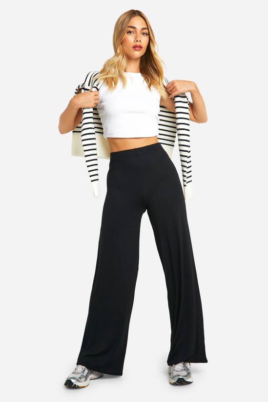 Everyday Jersey Wide Leg Trouser