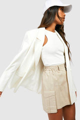Elasticated Waist Micro Mini Cargo Skirt