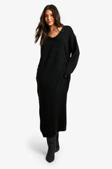 Slouchy Soft Knit Maxi Knitted Dress