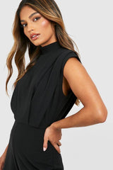 Tailored Pleat Detail Playsuit