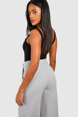 Square Neck Slinky Double Layer Bodysuit