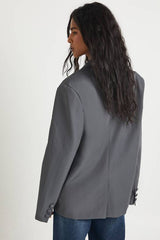 Double Breasted Relaxed Fit Tailored Blazer