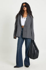 Double Breasted Relaxed Fit Tailored Blazer