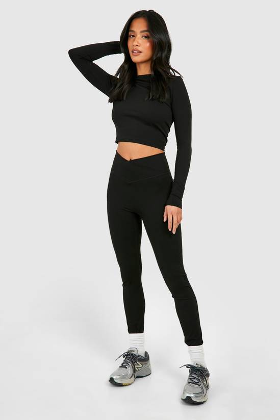 Petite Super Soft Peached V Waistband Legging