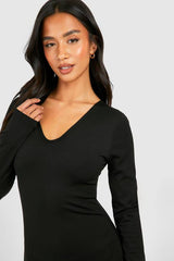 Petite Super Soft Peached Long Sleeve Unitard