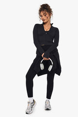 Boohoo Basics Seamless Rib Zip Through Jacket