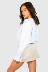 Tailored Asymmetric Mini Skirt