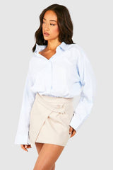 Tailored Asymmetric Mini Skirt