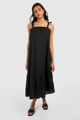 Tall Halter Tiered Midaxi Dress