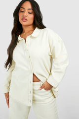 Plus Denim Oversized Denim Shirt