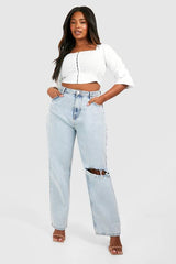 Plus Lace Insert Hook And Eye Corset Top