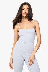 Cotton Rib Skinny Jumpsuit