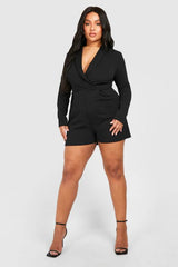Plus Lapel Tailored Playsuit