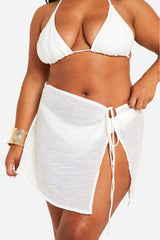Plus Ring Detail Mini Beach Skirt