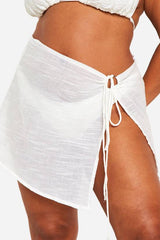 Plus Ring Detail Mini Beach Skirt