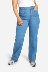 Plus Straight Leg Jean With Front Pockets