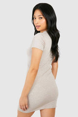 Petite Twist Detail Tshirt Dress
