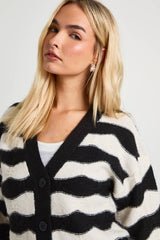 Stripe Oversized Knitted Cardigan