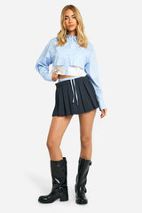 Contrast Waistband Tennis Mini Skirt