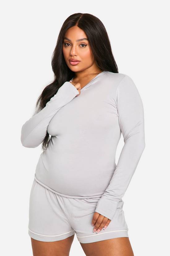 Plus Long Sleeve Modal Lounge Tshirt