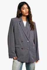 Oversized Double Breasted Tailored Blazer
