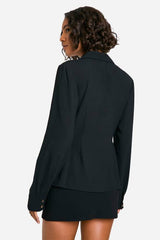 Tall Single Fastening Crepe Fitted Blouse
