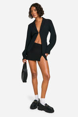 Tall Single Fastening Crepe Fitted Blouse