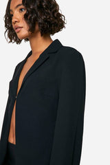 Tall Single Fastening Crepe Fitted Blouse