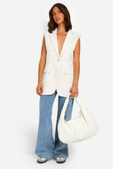 Longline Sleeveless Blazer