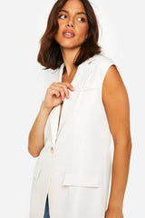 Longline Sleeveless Blazer