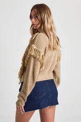 Tassel Detail Cable Knit Jumper