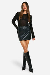 Tall Faux Leather Mini Skirt